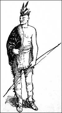 Long Island Indian as depicted by 19th century artist.