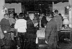 Guests gathered in the foyer.